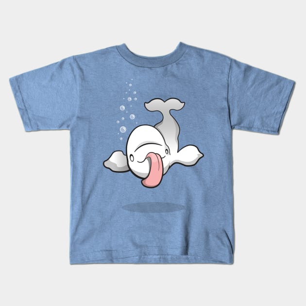 Crazy Beluga Kids T-Shirt by slugbunny